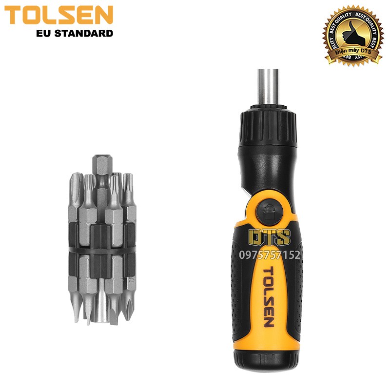 Bộ tua vít đa năng tự động 14 trong 1 TOLSEN quay góc 180 độ - Tiêu chuẩn xuất khẩu Châu Âu