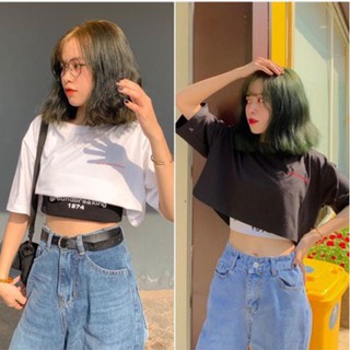 ☀️Full Set Quần Baggy + Áo CropTop( Kèm Lót)