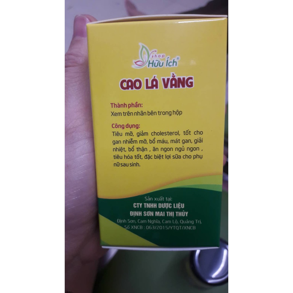  CAO LÁ VẰNG LỢI SỮA+GIẢM CÂN 100GR(Hàng CTy có ATVSTP)