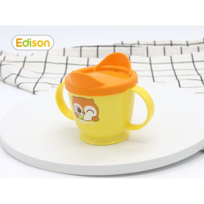 MADE IN KOREA Cốc tập uống cho bé Inox 2 lớp cách nhiệt có nắp đậy  Hàn Quốc Edison , chính hãng