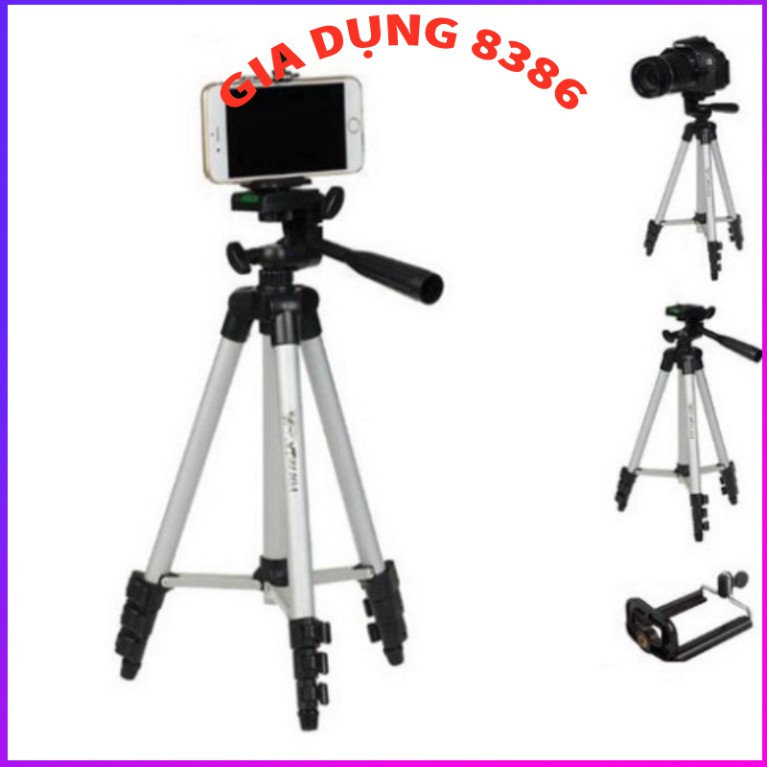 Bộ 1 Tripod  kèm 1 Giá đỡ điện thoại và 1 Remote | BigBuy360 - bigbuy360.vn