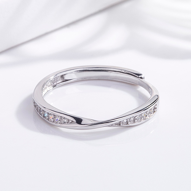 Nhẫn đôi tình yêu đính ước Nam Nữ Bạc S925 cao cấp, Kiểu dáng mảnh nhẹ nhàng ND2710 - Bảo Ngọc Jewelry