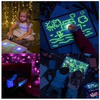 Bảng Vẽ Phát Sáng Thông Minh Light-Fun Khổ A3 , bảng vẽ phản quang, bảng vẽ đa năng, bảng vẽ cho bé