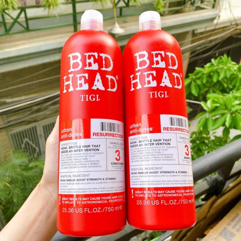 Cặp gội + xả TIGI phục hồi tóc hư tổnq cao cấp