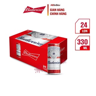 Mã GROSALE2 giảm 8% đơn 150K THÙNG 24 LON BIA BUDWEISER 330ML