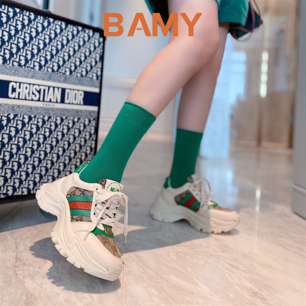 Giày thể thao nữ GD đế răng cưa FULL BOX, giày sneaker BAMY độn đế 6 phân trẻ trung, nặng động