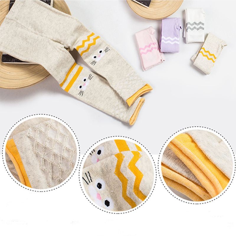 Quần Legging Chất Liệu Cotton Đàn Hồi 8 Màu Cho Bé