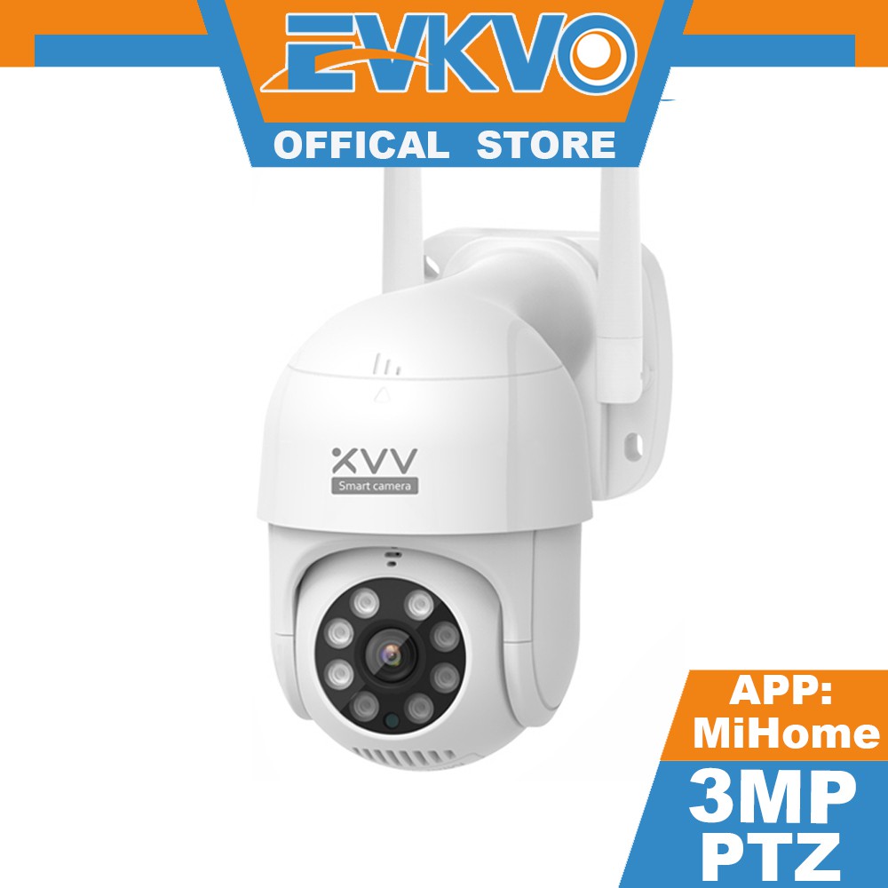 EVKVO - Xiaomi Xiaovv - Phát hiện hình người bằng AI - MiHome APP FHD 3MP Rotate Outdoor Waterproof Wireless PTZ IP Camera CCTV Infrared Night Vision WIFI Home Security Surveillance CCTV Camera Two-Way Audio