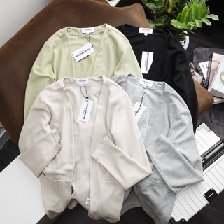  Áo Khoác Cardigan vải pique cao cấp xuất dư xịn  unisex  bigsize - 3bros quần áo xuất khẩu 