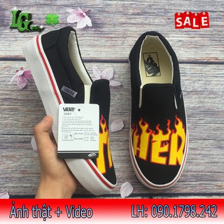 [VIDEO + ẢNH THẬT] Giày Lười Lửa Slipon Nam Nữ