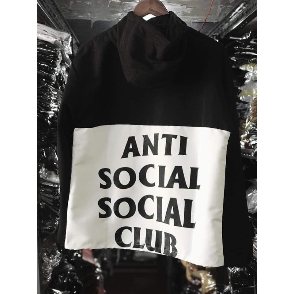 &lt;FREE SHIP&gt; ÁO KHOÁT DÙ 2 LỚP DÀY DẶN Y HÌNH (antisocial..)