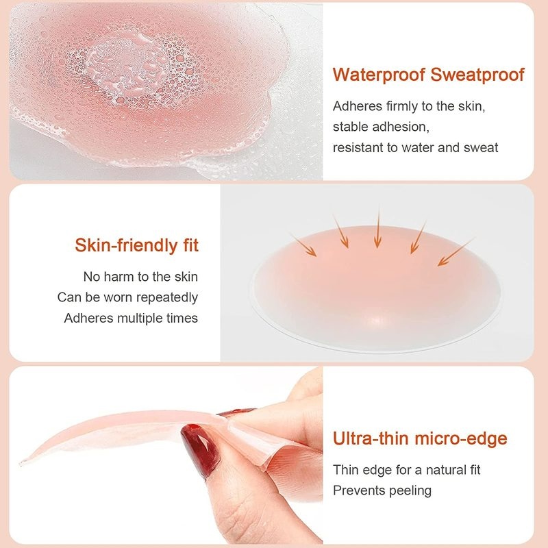 1 Cặp Miếng Dán Ngực Silicone Vô Hình Nâng Ngực Cho Nữ