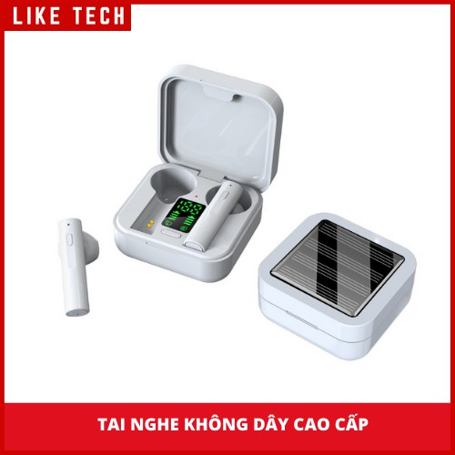 Tai nghe Không dây Bluetooth 5.0 AI6 plus có hộp sạc, thiết kế mini, dùng để chơi game sạc pin hấp thụ điện mặt trời