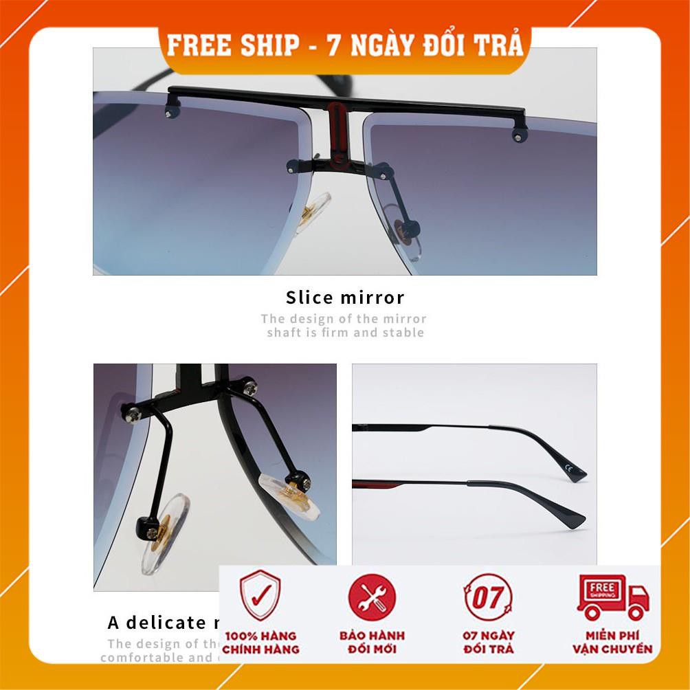 Kính Mát❤️FREESHIP❤️Kính Râm Thời Trang Nam Không Viền Mắt Vuông Hiện Đại Cao Cấp Phân Cực