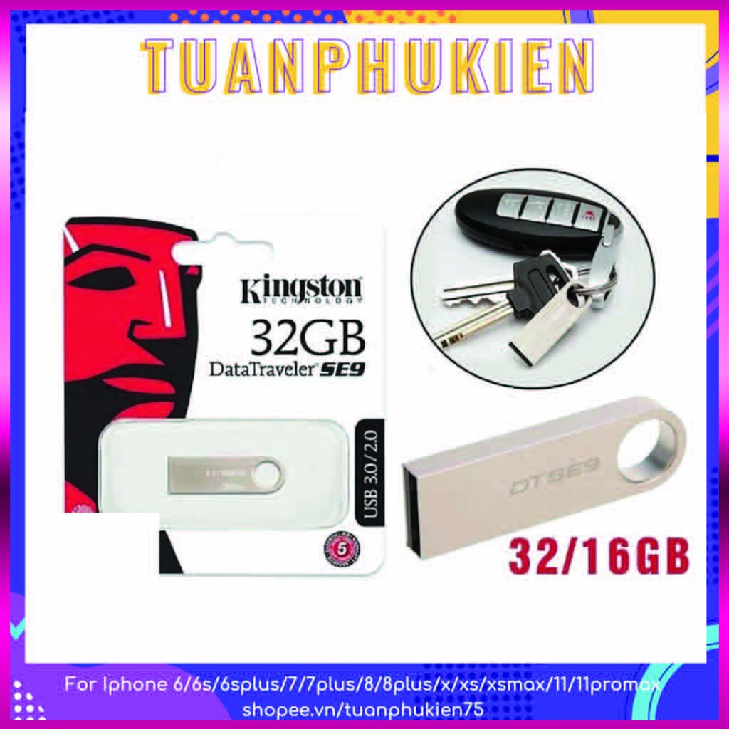 USB KingTon 💝 USB KingTon DTSE9 Dung Lượng 8GB / 16GB / 32GB Tốc Độ Cao 💝 ( Bảo Hành 12 Tháng) - Tuấn Phụ Kiện