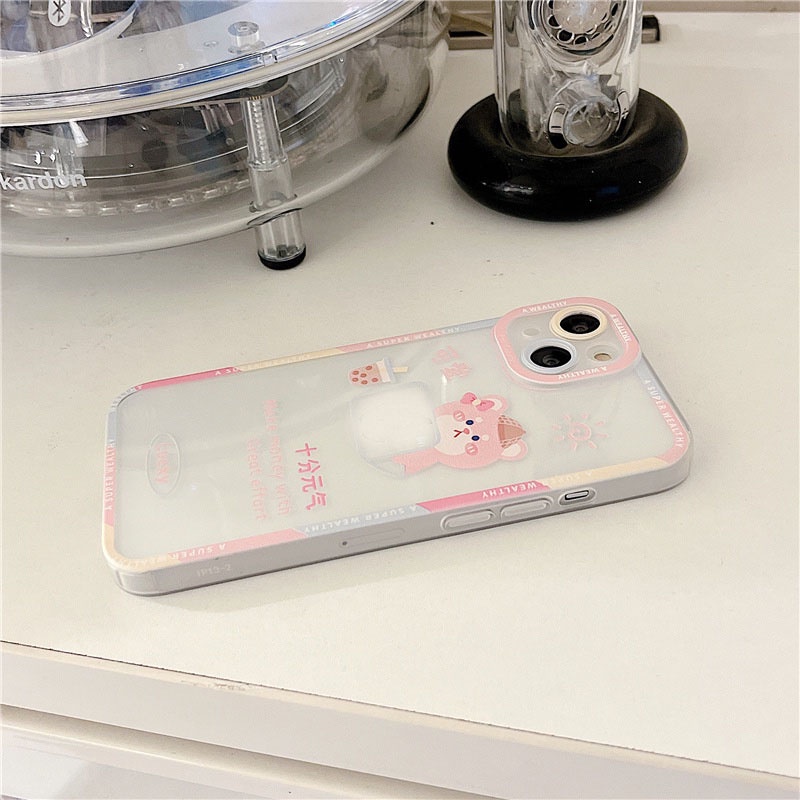 Ốp lưng iphone ốp Điện Thoại Trong Suốt Hình Gấu Hoạt Hình Cho iPhone 14 13 12 11 PROMAX XS XR XSMAX SE2020 6 7 8PLUS