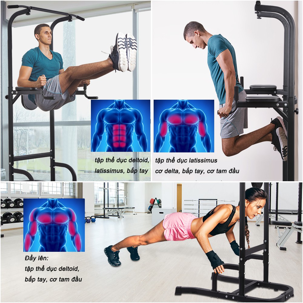 OneTwoFit Bộ xà đơn, xà kép đa năng Gym, lượng Kéo lên tại nhà dụng cụ tập thể dục phòng gym OT061A