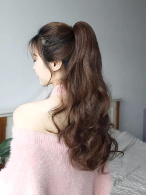 Tóc giả ngoặm xoăn đuôi dài ❤️❤️ FREESHIP ❤️❤️ ngoặm xoăn đuôi lọn dài n46
