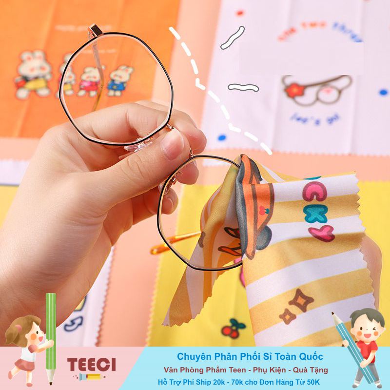<Video Review> Khăn Lau Mắt Kính Lau Điện Thoại Đa Năng Hình Gấu Hoạt Hình Dễ Thương Phong Cách Hàn Quốc Chùi Khô D021