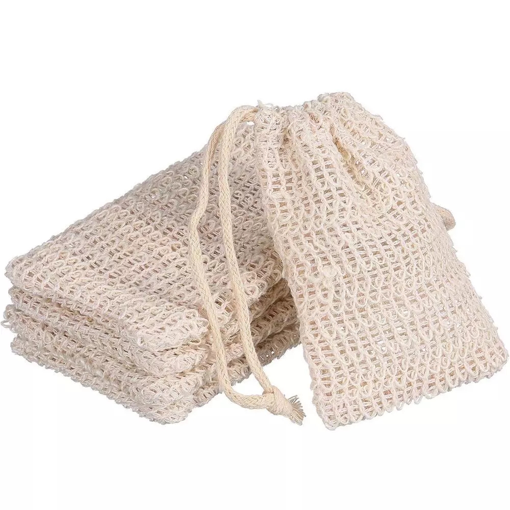 Túi Lưới Cotton Tự Nhiên Đựng Xà Phòng Tiện Dụng