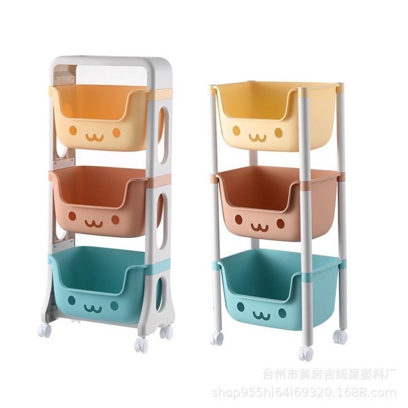 [Kho sỉ]  Kệ đựng đồ chơi cho bé, kệ đựng đồ cho bé đa năng có bánh xe.-kệ gấu