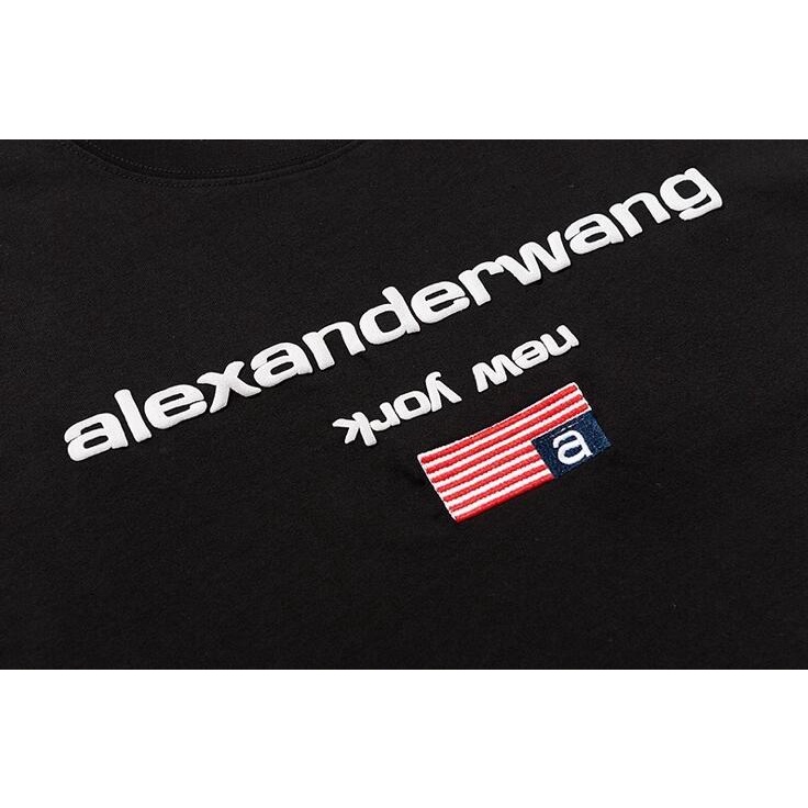 Áo thun tay ngắn thêu họa tiết chữ cái trẻ trung thời trang dành cho cặp đôi