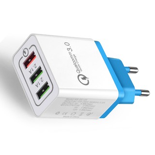 Củ Sạc Nhanh Quick Charge 3.0 Với 3 Cổng USB