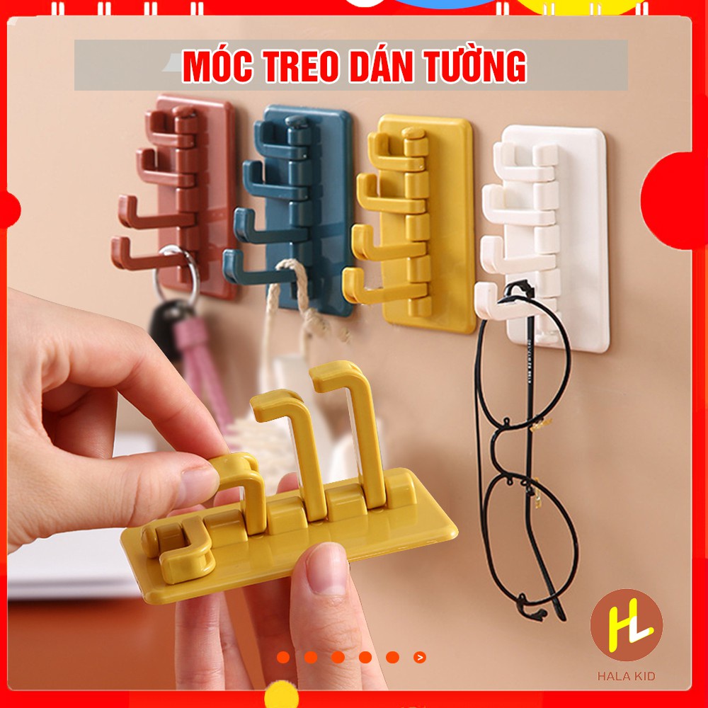 Móc dán tường 4 nhánh xoay hình cây thông siêu chắc