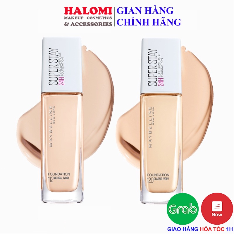 Kem Nền SuperStay Lâu Trôi Che Phủ Cao Full Coverage Foundation Maybelline New York 30ml HALOMI