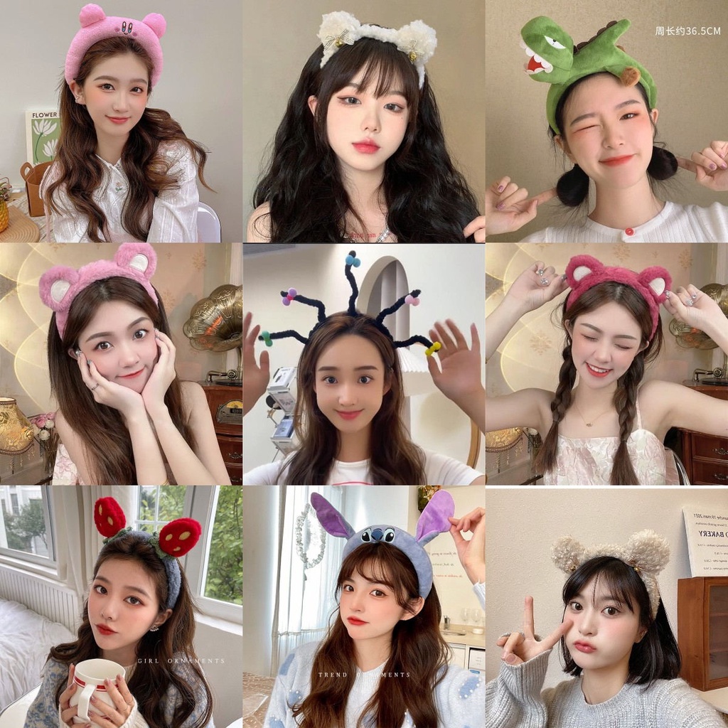 Kẹp Tóc Vải Nhung Họa Tiết Hoạt Hình Dễ Thương Cho Nữ