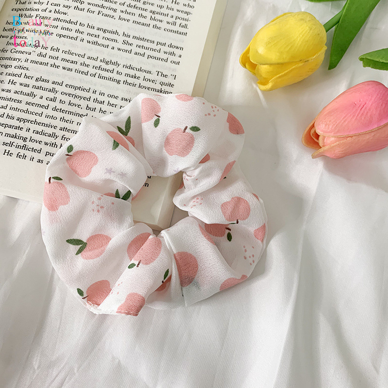 Dây Buộc Tóc Đính Hình Trái Cây Nhiều Màu Dễ Thương Cho Nữ