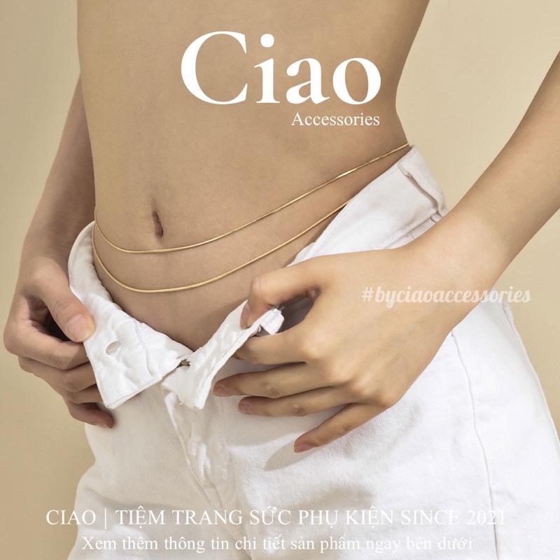 [HOẢ TỐC 1H] Vòng bụng/ Vòng eo thiết kế dây 2 lớp mã 04 đơn giản Ciao accessories