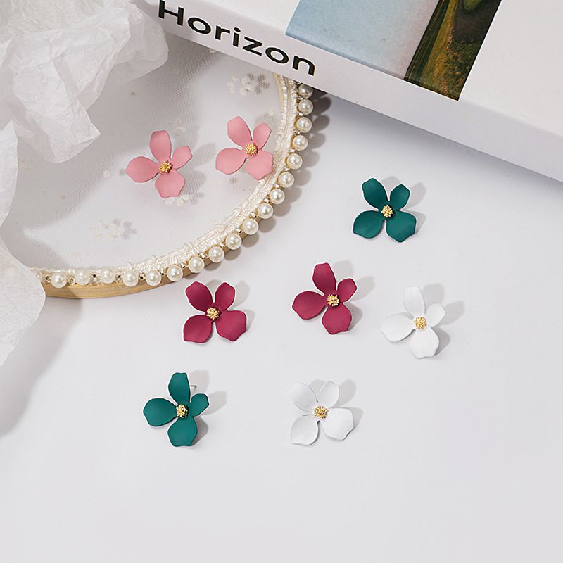 [HOT] BÔNG TAI KHUYÊN TAI HÌNH HOA 4 CÁNH ĐỦ MÀU PHONG CÁCH THỜI TRANG CÁ TÍNH NỔI BẬT222BT084