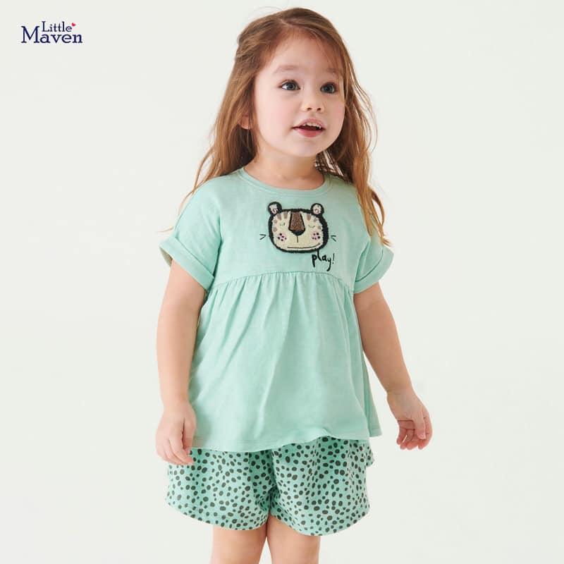 Bộ cotton Little Maven tay cánh tiên hình thỏ dễ thương