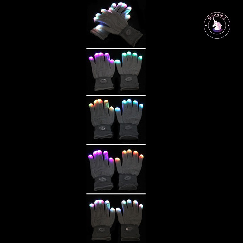Đôi găng tay có đèn LED 7 chế độ độc đáo