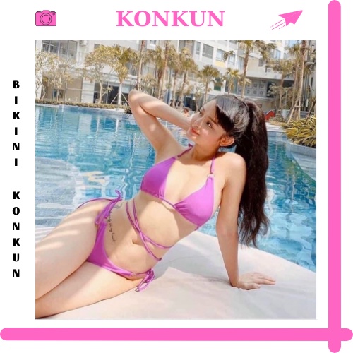 Bikini đồ bơi 2 mảnh tam giác khoen sexy KONKUN MS102
