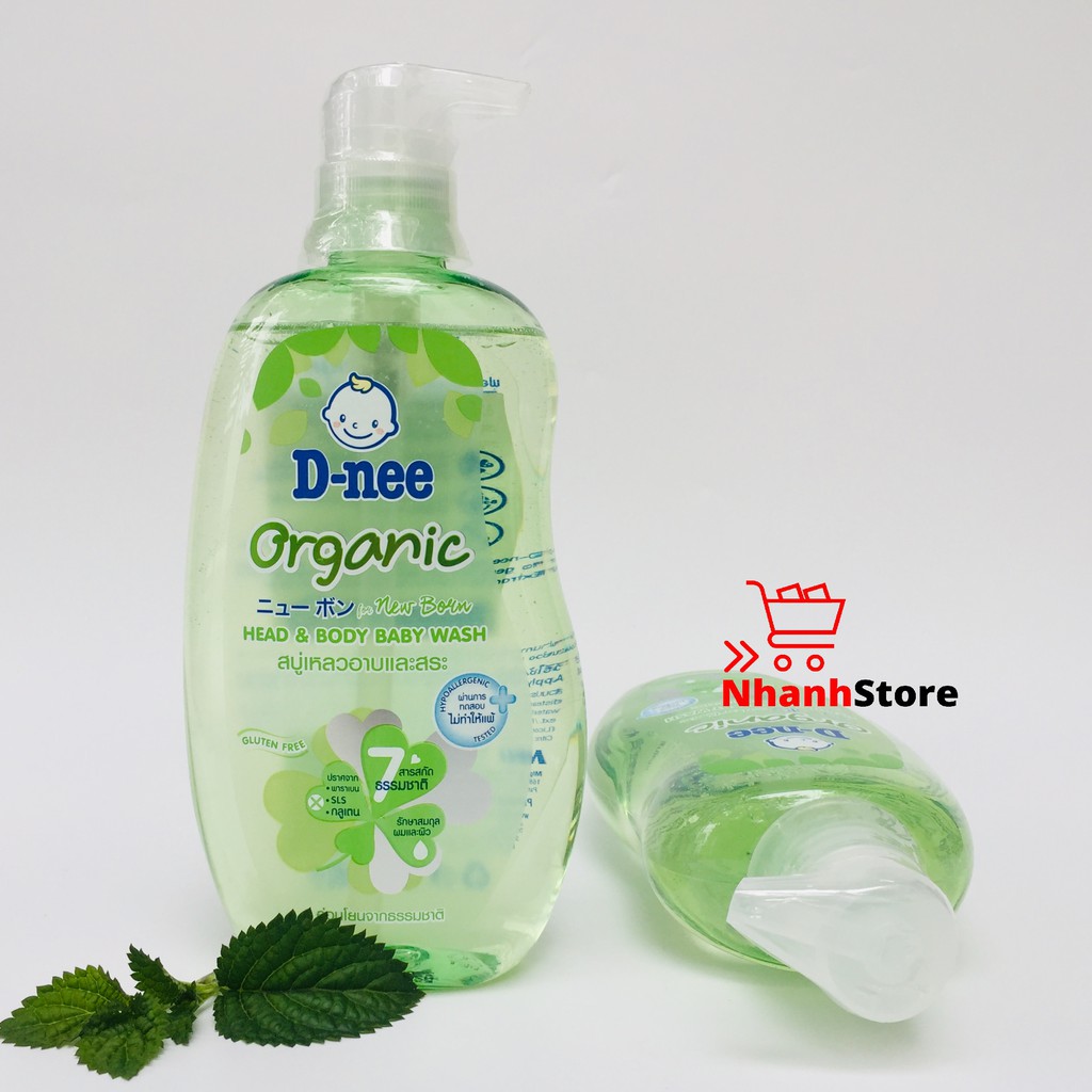 Sữa Tắm Gội Toàn Thân Cho Bé Dnee Organic 380ml - Thái Lan