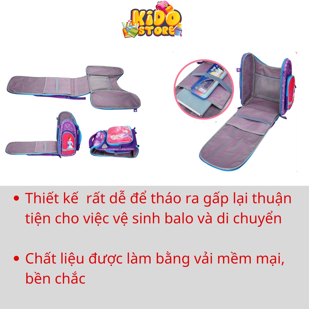Balo chống gù cho bé trai bé gái tiểu học từ lớp 1 đến lớp 5 hàng loại 1 KDB20