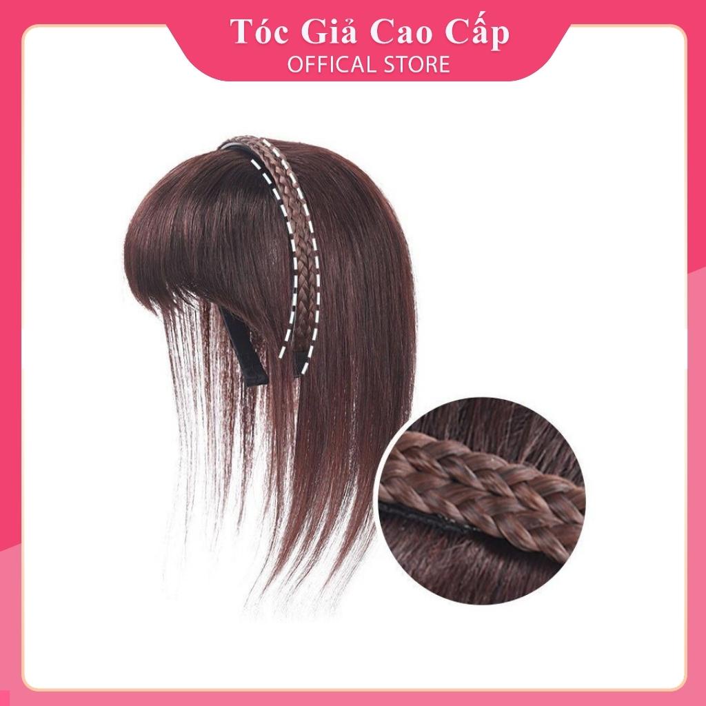 Tóc mái giả che hói 25cm kèm băng đô mái thưa, MẪU MỚI