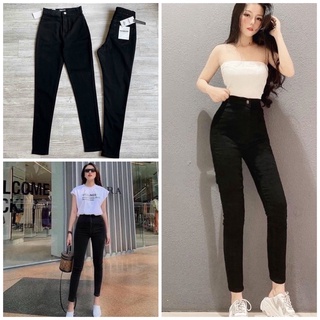 Quần legging, quần jean nữ vải bò siêu co giãn- cạp cao size 40-60kg