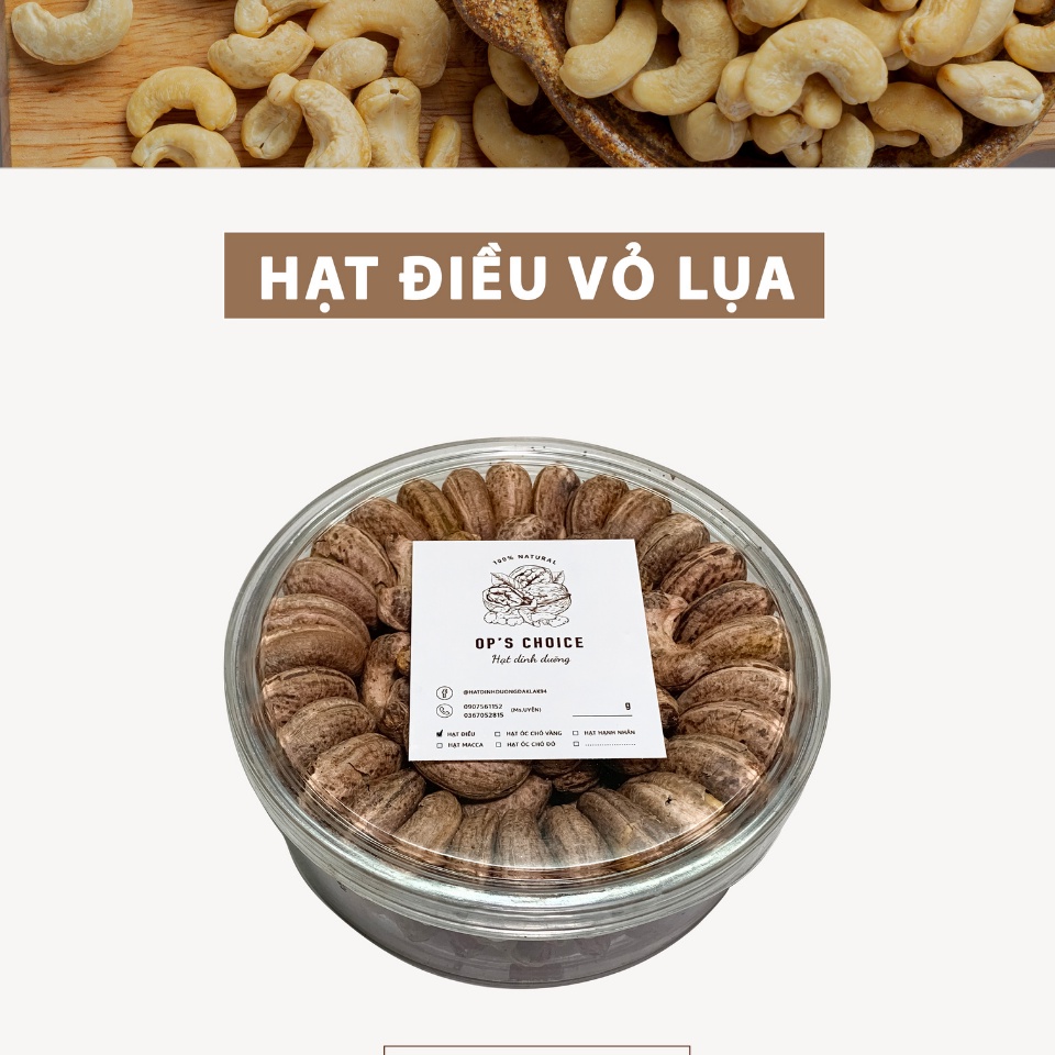 Hạt điều vỏ lụa - hạt dinh dưỡng