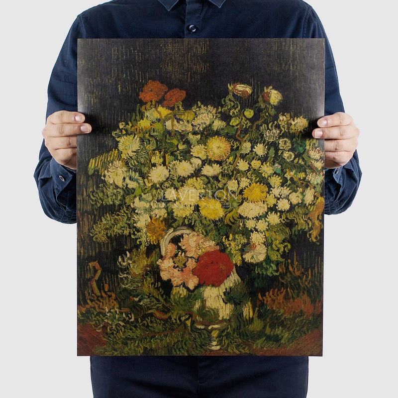 Poster Hình Tranh Sơn Dầu Của Van Gogh Monet Picasso
