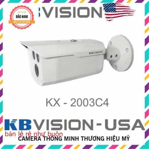 Camera Kbvision KX-2003C4 2.0M thân sắt
