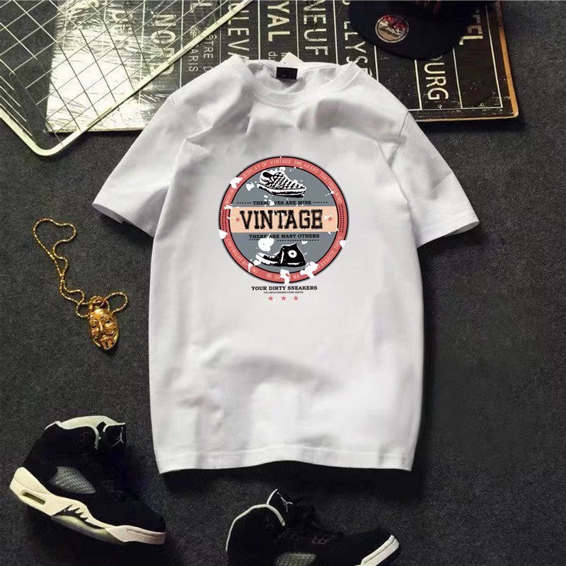 Áo Thun Tay Ngắn Cổ Tròn In Chữ Size M-8XL Thời Trang Mùa Hè Cho Nam