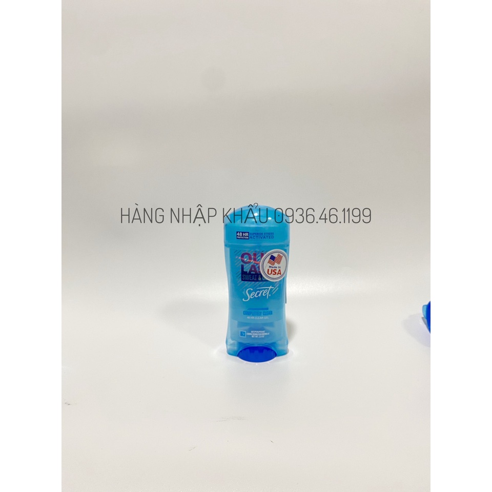 [Auth]Gel Lăn Nách Khử Mùi siêu thơm Secret 48h USA(mỹ) Invisible Solid  73gam