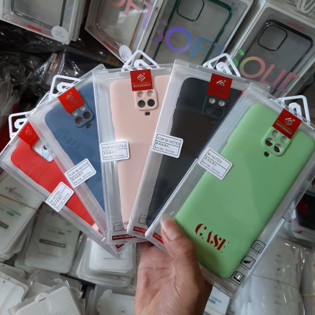 Ốp lưng chống bám bẩn xiaomi mi note 9s nhiều màu