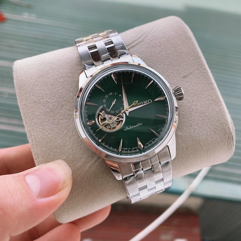 Đồng hồ Nam seiko hở mặt chạy cơ automatic nhiều màu máy Nhật size 40mm dây kim loại
