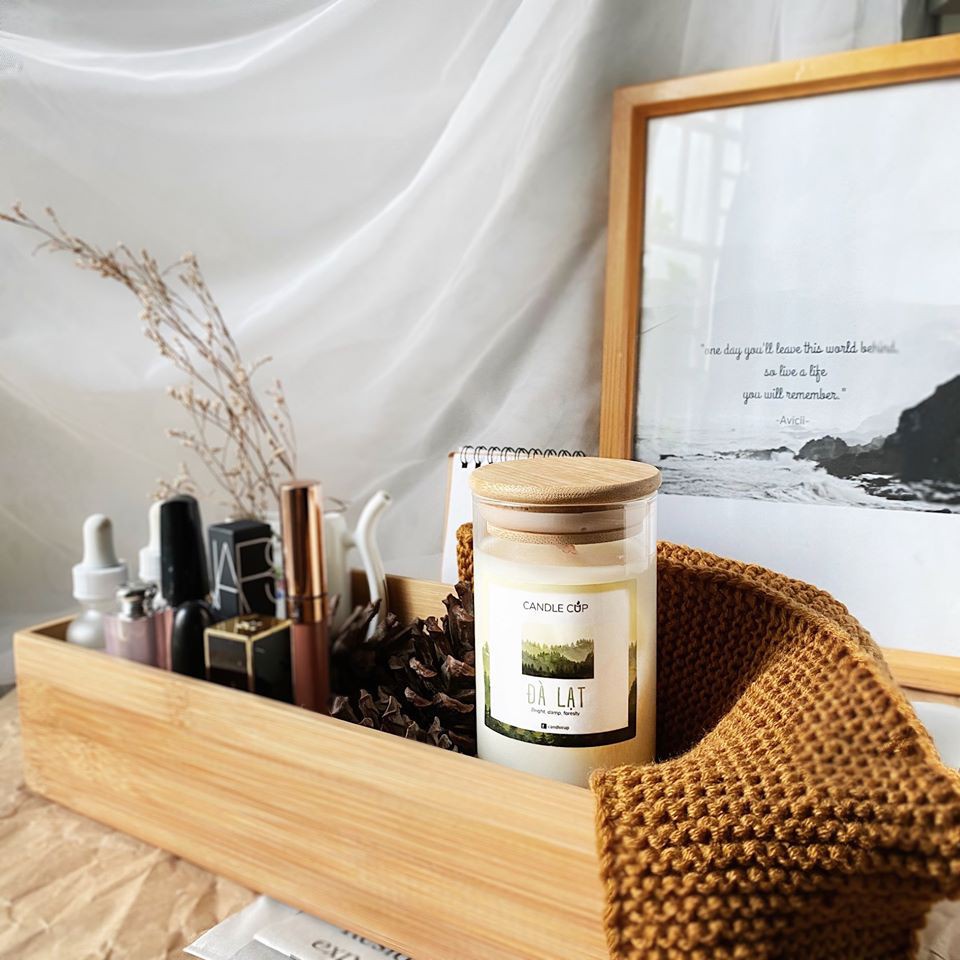 Nến thơm Candle Cup Agaya Size M - Sáp cọ và tinh dầu thiên nhiên