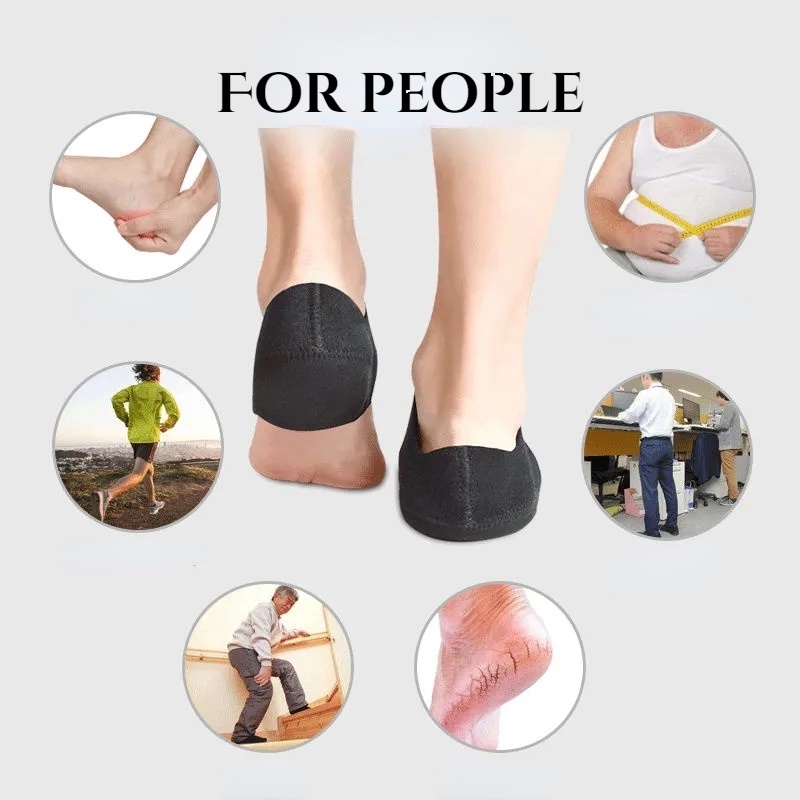 1 Cặp Đệm Gel Silicone Bảo Vệ Gót Chân Và Mắt Cá