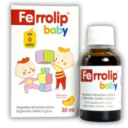 Sắt Siro Ferrolip Baby Vị Đào Thơm Ngon Cho Bé Lọ 30 ML